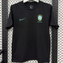 2026/27 Brazil Black Casual Pure Cotton T-Shirt
