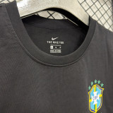 2026/27 Brazil Black Casual Pure Cotton T-Shirt