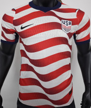 2026/27 U.S Home White And Red Player Version Soccer Jersey 背后是空白