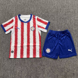2026/27 Paraguay Home Red White Kids Soccer Jersey