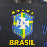 2026/27 Brazil Away Blue Player Version Long Sleeve Soccer Jersey