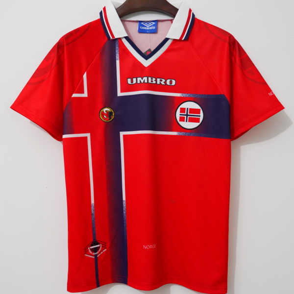 1997/1998 Norway Home Red Retro Soccer Jersey