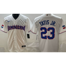 2026 WBC Dominicana #23 TATIS JR. White Baseball Jersey