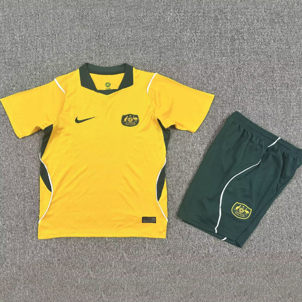 2026/27 Australia Home Yellow Kids Soccer Jersey