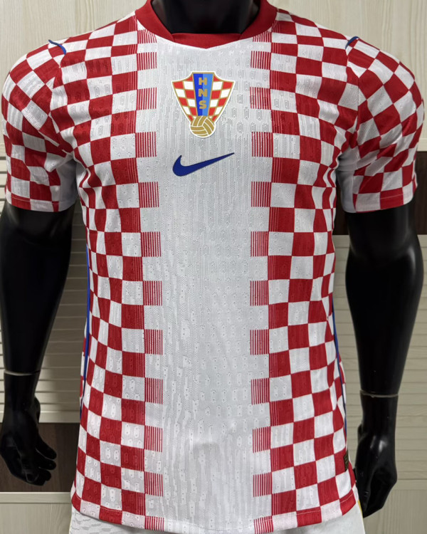 2026/27 Croatia Home Player Version Soccer Jersey 背下有格子