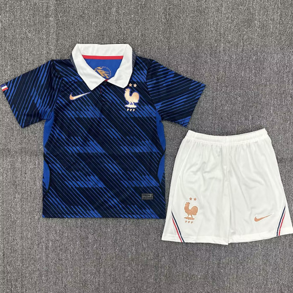 2026/27 France Home Blue Kids Soccer Jersey