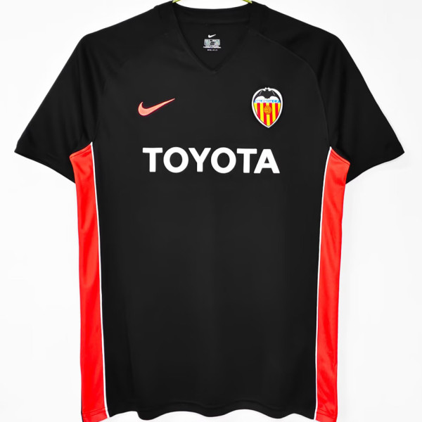 2006/07 Valencia Awya Black Retro Soccer Jersey