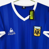 1986 Argentina Away Blue Retro Soccer Jersey