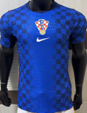 2026/27 Croatia Away Blue Player Version Soccer Jersey 背下有格子