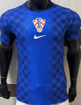 2026/27 Croatia Away Blue Player Version Soccer Jersey 背下有格子