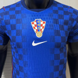 2026/27 Croatia Away Blue Player Version Soccer Jersey 背下有格子