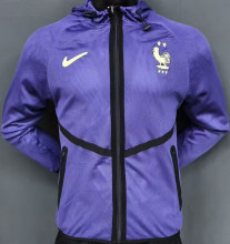 2026/27 France Purple Double Layered Windbreaker  (Size is Slightly Small ,Please Purchase a Large Size)