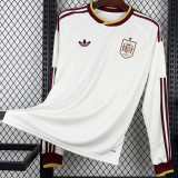 2026/27 Spain Away White Fans Long Sleeve Soccer Jersey