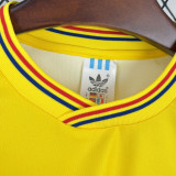 1990 Colombia Home Yellow Retro Long Sleeve Soccer Jersey