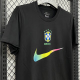 2026/27 Brazil Black Casual Pure Cotton T-Shirt