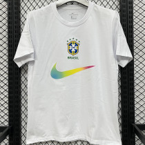 2026/27 Brazil White Casual Pure Cotton T-Shirt
