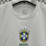 2026/27 Brazil White Casual Pure Cotton T-Shirt