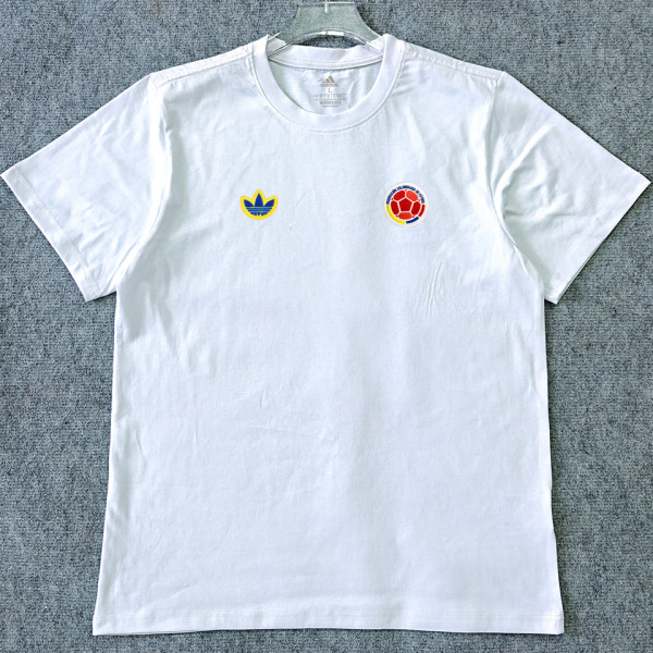 2026/27 Colombia Retro Style Pure Cotton T-Shirt 队微 红色