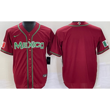 2026 WBC Mexico Red Baseball Jersey