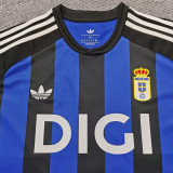 2025/26 Real Oviedo Blue And Black Retro Style Soccer Jersey