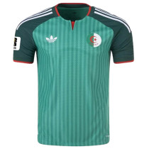 2026/27 Algeria Away Green Fans Soccer Jersey  无星 (Have Right Patch 有右臂章 白底黑字）