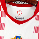 2026/27 Croatia Home Fans Soccer Jersey (Have Right Patch 有右臂章 黑底白字）