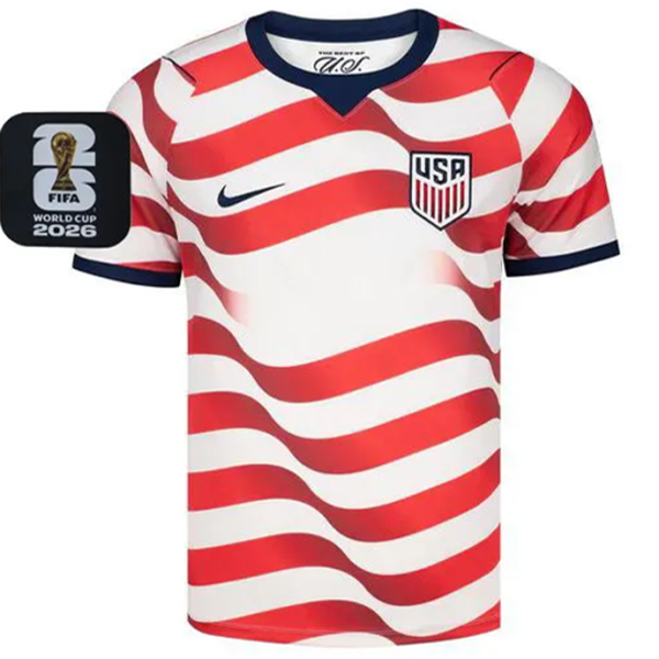 2026/27 U.S  Home Fans Soccer Jersey 实心 (Have Right Patch 有右臂章 黑底白字）