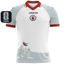 2026/27 Haiti Away White Fans Soccer Jersey 海地 (Have Right Patch 有右臂章 黑底白字）