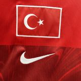 2026/27 Turkey Away Red Fans Soccer Jersey  (Have Right Patch 有右臂章 白底黑字）