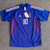2002 France Home Blue Retro Soccer Jersey