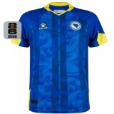 2025/26 Bosnia-Herzegovina Home Blue Fans Soccer Jersey 波黑 (Have Right Patch 有右臂章 白底黑字）