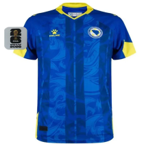 2025/26 Bosnia-Herzegovina Home Blue Fans Soccer Jersey 波黑 (Have Right Patch 有右臂章 白底黑字）