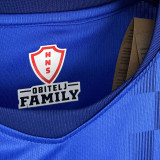 2026/27 Croatia Away Blue Fans Soccer Jersey 背后有格子