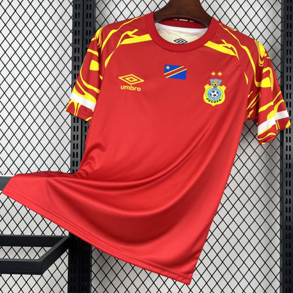 2025/26 Congo DR Red Third Fans Soccer Jersey 民主刚果