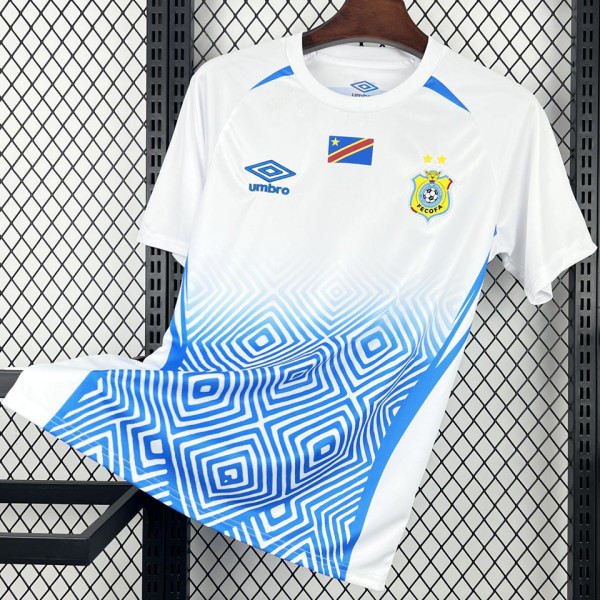 2025/26 Congo DR Away White Fans Soccer Jersey 民主刚果