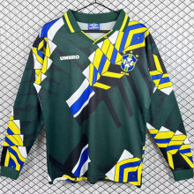 1994 Brazil Green GK Retro Long Sleeve Soccer Jersey