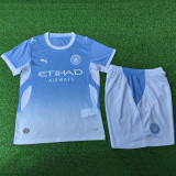 2026/27 Man City Home Player Version Kids Soccer Jersey 球员版童装