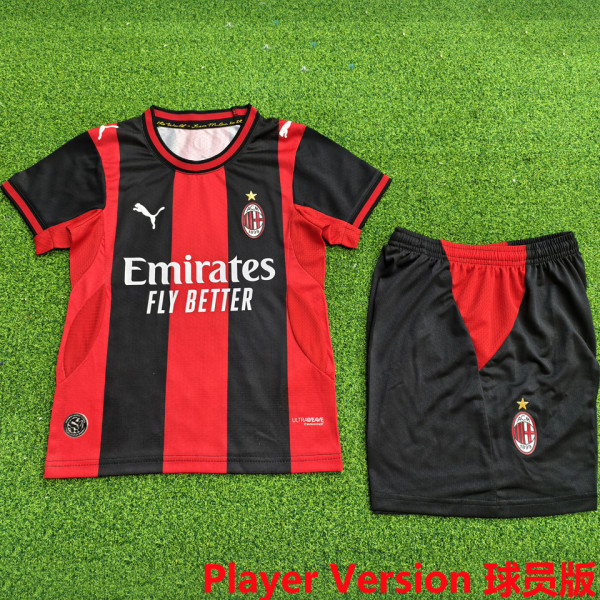 2026/27 AC Milan Home Player Version Kids Soccer Jersey 球员版童装