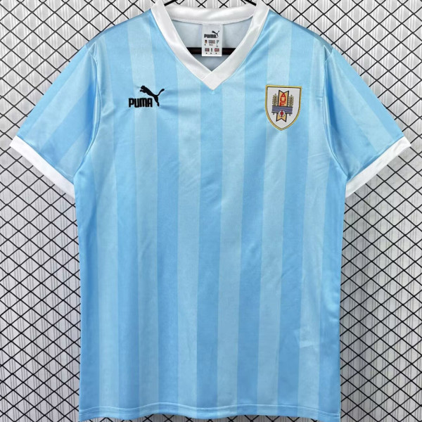 1990 Uruguay Home Blue Retro Soccer Jersey