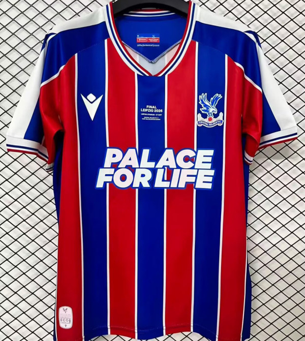 2025/26 Crystal Palace Home Europa Conference Final Fans Soccer Jersey 决赛版带胸前小字