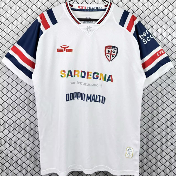 2026/27 Cagliari Away White Fans Soccer Jersey