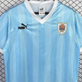 1990 Uruguay Home Blue Retro Soccer Jersey