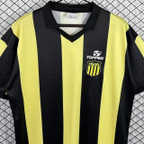 1987 Penarol Home Yellow Black Retro Soccer Jersey