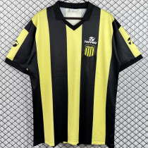 1987 Penarol Home Yellow Black Retro Soccer Jersey