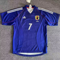 2002 Japan Home Blue Retro Soccer Jersey