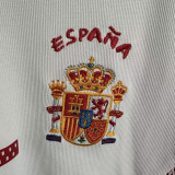 2002 Spain Away White Retro Soccer Jersey