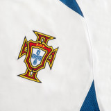 2002 Portugal Away White Retro Soccer Jersey