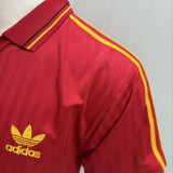 1990 Belgium Home Red Retro Soccer Jersey