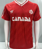 1986 Canada Home Red Retro Soccer Jersey