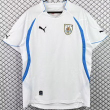 2010 Uruguay Away White Retro Soccer Jersey